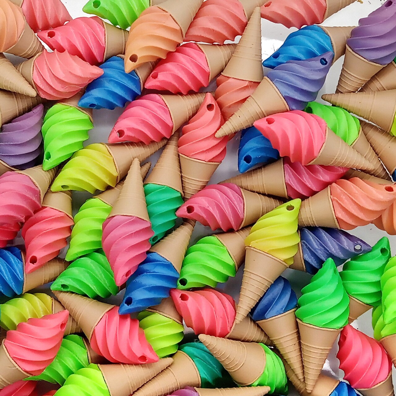 Fruit Ice Cream Pendants, 8 pc Mix or Pairs for Earrings, Colorful Mini Food, Adorabilities